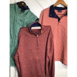 Crown & Ivy Fleece Vest Jacket And 2 1/4 Zip Pullovers Mens Size Large